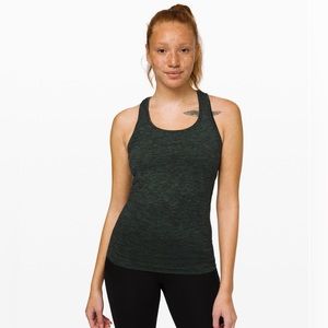 Lululemon Swiftly Speed Raceback Black/Green Size 6